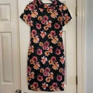 Nicole Miller black floral dress